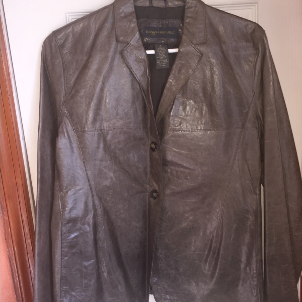 Leather blazer